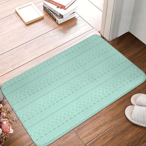 Mint Ornament Doormat Carpet Mat Rug Polyester Non-Slip Floor Decor Bath Bathroom Kitchen Living Room 40*60