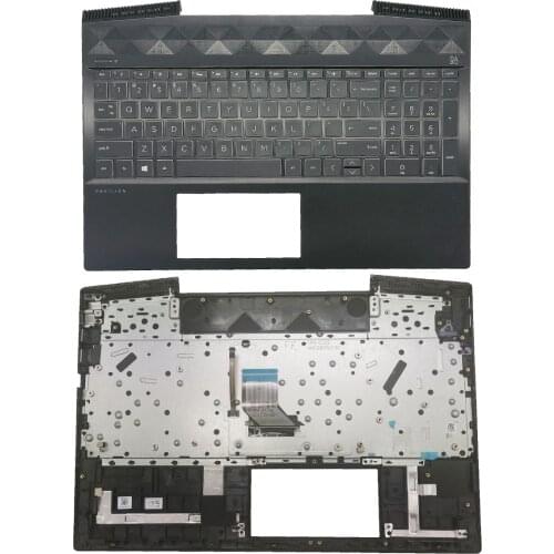 Original Laptop Palmrest Upper Case with White Backlit Keyboard For HP Pavilion 15-CX Series TPN-C133