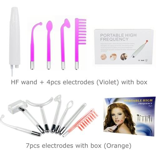 Portable High Frequency Facial Machine HF Face Skin Care Electrode Device Acne Treatment Shrink Pore Reduce Fine Line Wrinkle