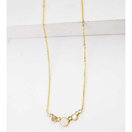 Korean style simple clavicle chain summer fashion white shell trend temperament female necklace