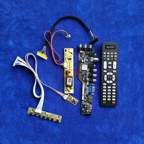 Signal DVB 2CCFL AV VGA USB HDMI-compatible DIY KIT 30Pin LVDS For HT190WG3/LM190WX1/LTM190BT03 1440*900 LCD monitor drive board
