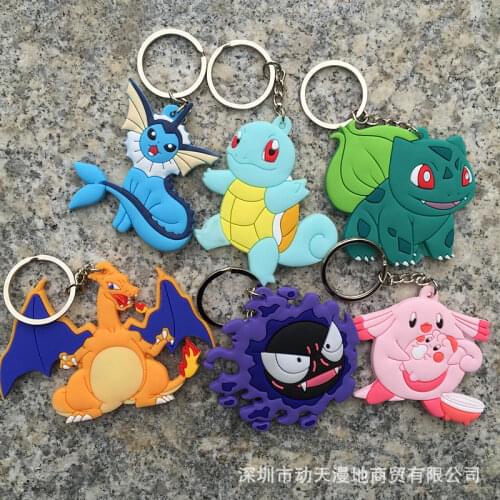 Pokemon Cartoon Elf Ball Elf Pikachu Fire-breathing Dragon Keychain Jewelry Backpack Ornaments Keychain Ornaments Small Gifts