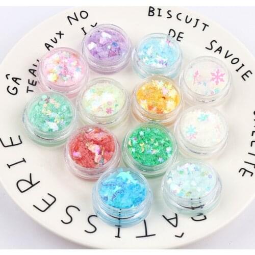 Mixed Designs Holographic Nail Glitter Sequin Set Powder Christmas Nail Art Sequins Decorations Dust Manicure Pigment 10ml/50g