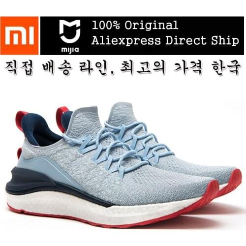 In Stock ! Xiaomi Mi Mijia Shoes 4 Men Running Sport Sneakers 남성 러닝 스포츠 스니커즈 FREE FORCE Mi dsole 업데이트 고무 밑창 전체 세탁기