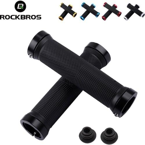 ROCKBROS MTB Handle Anti-skid Bicycle Grips PE Rubber Cycling Handlebar Ultralight Aluminum Alloy Handlebar BMX Bike Accessories