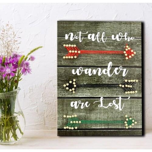 Rope Painting 3D Decorative Painting Nail Winding Creative Art Manual DIY String art With Bracket Stand