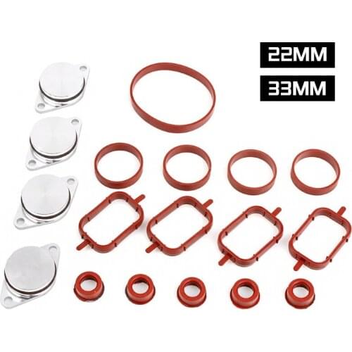 Swirl Flap Blanks Plate And Intake Inlet Manifold Gasket Seal For BMW M57 E39 E60 E46 E38 E53 E83 E65 E61 E70 E71 E92 X3 X5 X6