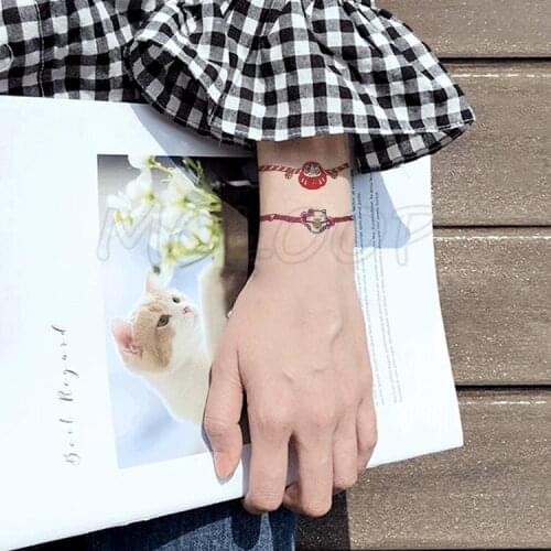 Temporary waterproof Tattoo Sticker ring hand line body art Element cat animal Fake tatoo flash tatto for kid girl man woman