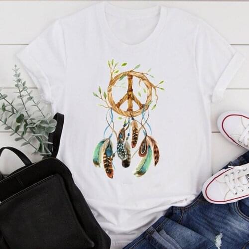 Women Clothes Cartoon Watercolor Web Dream Trend Ladies Summer Print Fashion Tshirt Female Short Sleeve Tee Top Graphic T-shirt