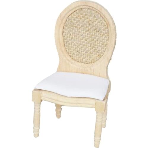 1/12 Dollhouse Miniature Armchair Furniture Living Room Accessory Wood Toy