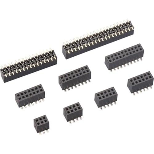 1.27mm SMT Double Row Vertical SMD Female Pin Header PCB Board Socket Connector PH4.3mm 2*3/4/5/6/7/8/10/12/15/20/25/30/50P