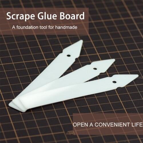 1pcs White handmade and DIY leather craft Plastic Scrape Glue Smear Board Tool Gumming Glue Gluing Tool