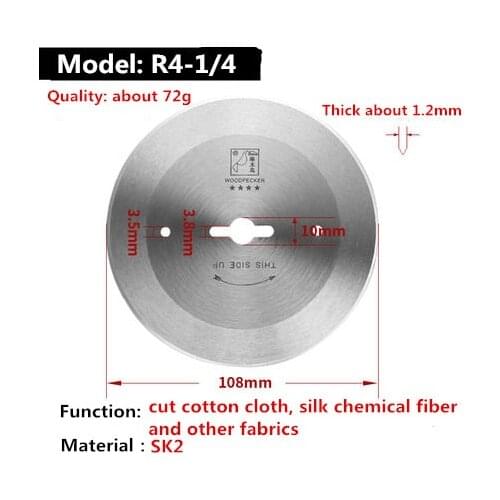 Round knife cloth machine HSS cloth cutting scissors octagonal saw blade rotating blade blade sewing quilting tool 1PCS