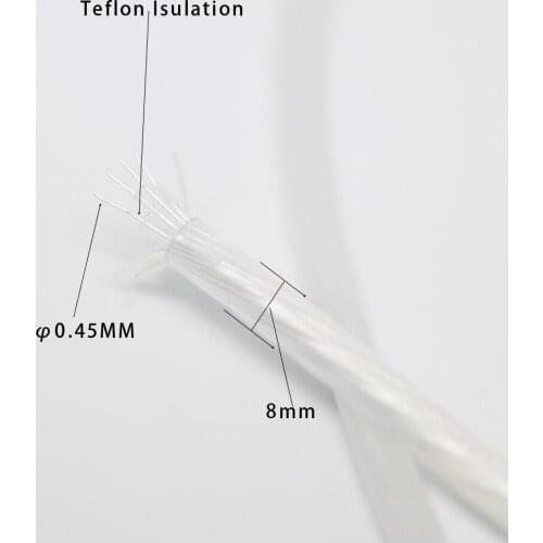 2m 11cores OCC silver plated Audio interconnect cable PTFE isulation for RCA XLR cable