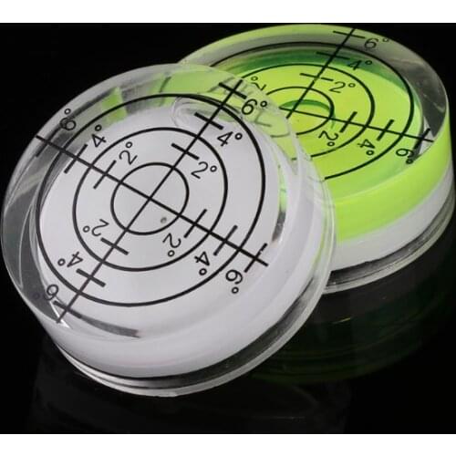 2pcs 32*12mm Round Bubble Level White Green Bullseye Spirit Level Measuring Tool63HF