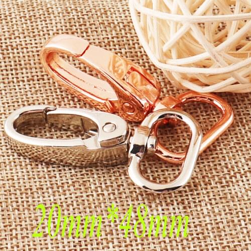 20pcs Rose Gold/Silver Lobster Swivel Clasps Hook Claws Connector Snap Buckle Gate Bag Purse Clasps Handbag Snap Purse Hook