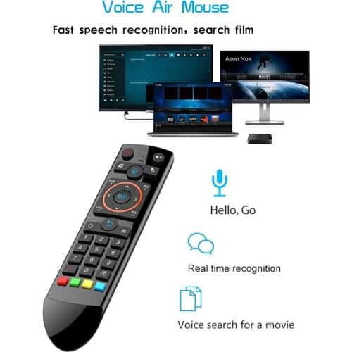 ALLOYSEED Q2 Smart TV Backlight Remote Control IR Learning 2.4GHz RF Wireless Remote Controller for Computer Android TV Box