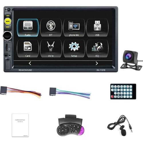 Android Auto/Apple CarPlay Double Din Car Stereo 7 Inch Touchscreen Car Radio with AHD Camera, Bluetooth/TF Card/AUX/USB