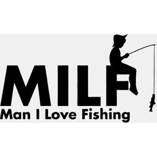 Car Stickers Moi I Love Fishing Fish Funny PVC Car Decoration Stickers Creative Waterproof Cover Scratch Black/white, 16cm*9cm