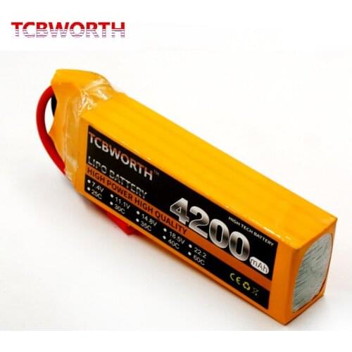 Batteries 4S 14.8V 4200mAh 30C 40C 60C RC Drone LiPo Battery 4200mAh For RC Airplane Quadrotor Helicopter Car Boat Truck Tank