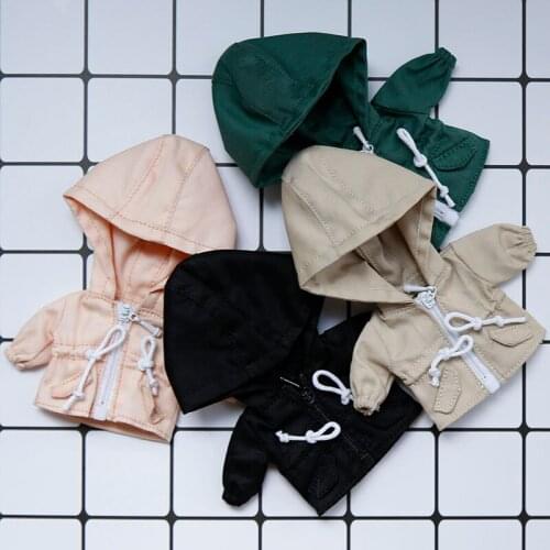 OB11 doll clothes suitable for ob11 p9 molly zipper drawstring coat trench coat doll accessories