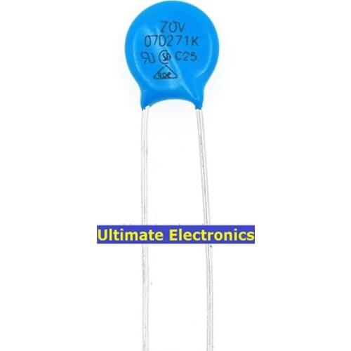100pcs Varistors 07D271K 7D271K 270V Metal voltage dependent resistor