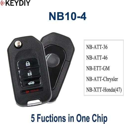 Multi-functional Universal 3+1Remote Key for KD900 KD900+ URG200 KD-X2 NB-Series ,KEYDIY NB10 (all functions Chips in one key)