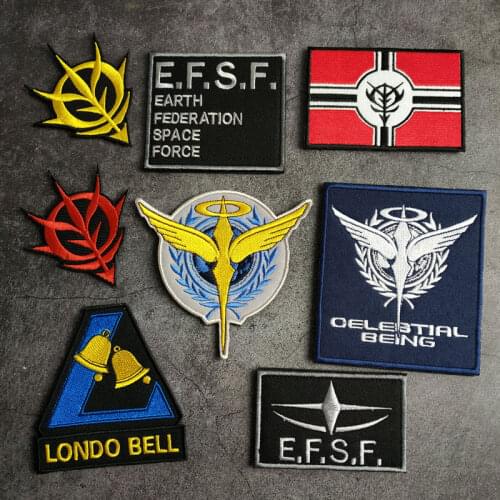 Mobile Suit Gundam Embroidery Armband Velcro Chapter Personalized Backpack Sticker Patch Badge Chapter Jacket Clothes