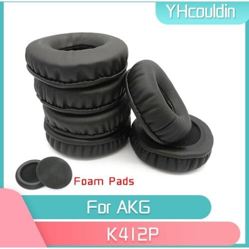 YHcouldin Earpads For AKG K412P Headphone Accessaries Replacement Wrinkled Leather