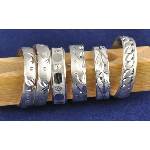 Wholesale Price 50 PCS/Lot Mix Box Real 925 Sterling Silver Craved Styles Women Unisez Finger Rings Jewelry For Wholesale