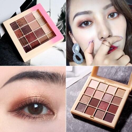 New 16 Color Matte Eye Shadow Palette Maple Leaf Dry Rose Makeup Shimmer Matte Facial Highlighter Shadow Palette Cosmetics