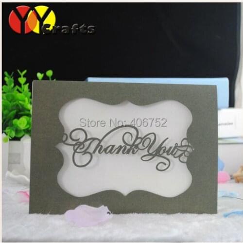 Simple wedding invitation card with thank you or couple names