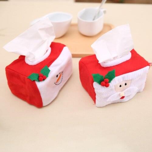 Christmas Decorations Tissue Box Small Holiday Home Decor Window Accessories