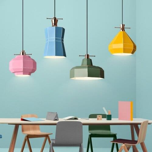 Modern Nordic AMBIT Pendant Lights Denmark Colored Macaron Aluminum LED pendant lamp Kitchen Restaurant Light Ceiling Fixtures