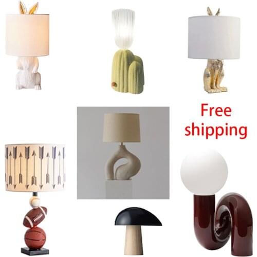 Modern Minimalist Home Decor Resin Night Desk Lights Kids Children Study Living Bedroom Bedside Fixtures Creative Table Lamps