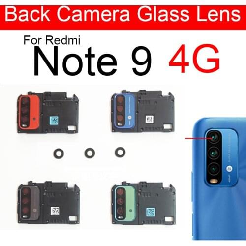 2pcs/lots Rear Camera Glass Lens For Xiaomi Redmi 9T Main Back Camera Lens Glass With Sticker Tape For Redmi Note 9 4G Parts
