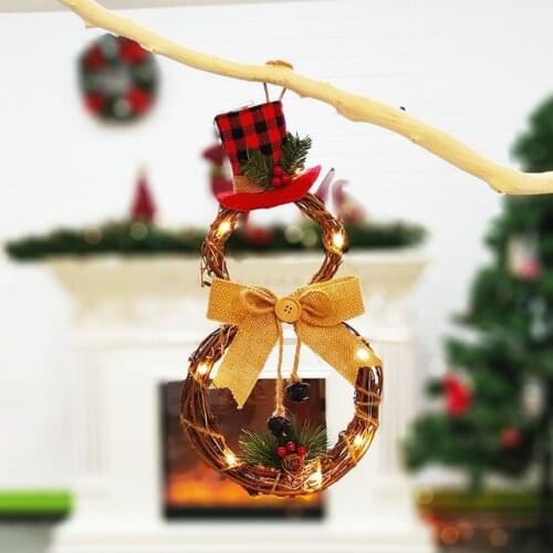 Snowman Tree Shape LED String Lights Fairy Garlands Christmas Decorations for Home Outdoor Navidad New Year 2021 Party Decor