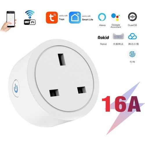 Smart Plug WiFi Socket EU 16A Power Monitor Timing/Countdown Function Tuya Smart Life APP Control Work With Alexa Google Home