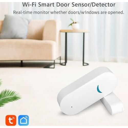 PIR Intrusion Detector Tuya Smart WIFI Door Alarm Sensor Google Home Door- Window Burglar Alarm Anti-Theft Detector Sensor