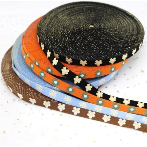 15mm Pattern Jacquard Elastic Band Thickened Braided High Elastic Ribbon DIY Hand Sewing Clothing Case Bag Decoration Accessorie