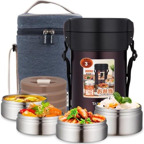 Vacuum Lunch Box Stainless Steel Insulation Lunch Box 2L Adult Student Bento Insulation Bucket Pot