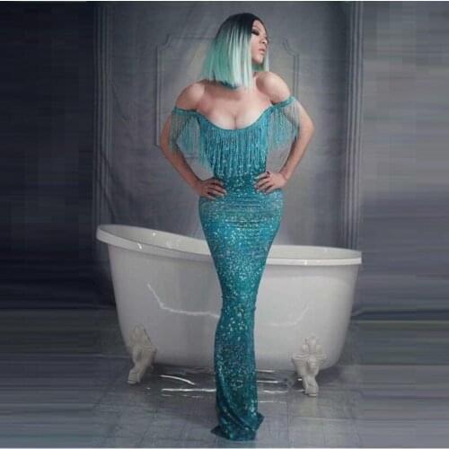 Latest Fashion Hot Selling Luxury Chic Evening Birthday Party Long Dress With Tassel Wholesale Online