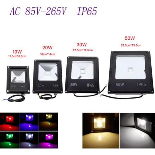 Waterproof RGB WW CW LED Flood Light 10w 20w 30w 50w 85~265V Projecteur Foco Led Floodlight Refletor Spotlight Outdoor Exterieur