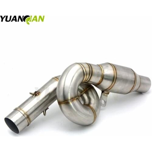 Motorcycle Stainless Steel Slip-On Exhaust Mid Pipe for Kawasaki Z800 Z 800 2012 2013 2014 2015 2016 2017 Motorbike