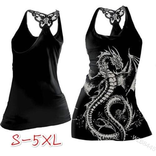 [You're My Secret] Summer Punk Gothic Style Tank Top Sling Sexy Casual Vest Slim Fit Top Fashion Back Femeale Cami