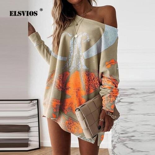 Women Sexy Off Shoulder Dress Oblique Shoulder Long Sleeve Halloween Printed Straight Dress Fall 2021 Fashion Party Lady Dresses