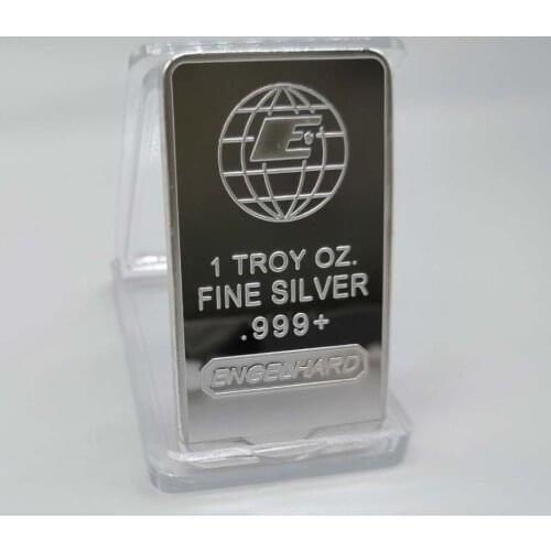 The Engelhard Bullion Bar 1 OZ Fine Silver Ingot Badge Collectible Home Decoration