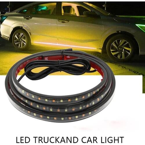 1 Pair LED Side Pedal Light Pickup Truck Chassis Light With Turn Warning Light Two-color Undercarriage Atmosphere Light