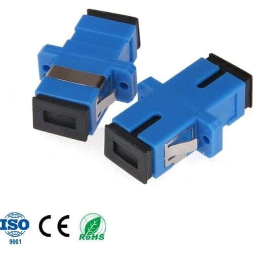 400PCS/parcel SC to SC Simplex mode Fiber optic Adapter single mode Optical flange SC-SC connector