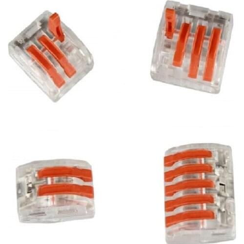 50/100pcs Conector Wire Connector Mini Fast 412 /413 /414 /415 Universal Compact Wiring Conductor Push-in Terminal Block